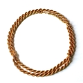 A 9ct gold rope twist effect necklace, overall length 76cm, 14.4g.