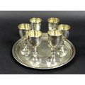 Judaica: a composite set of six Edward VII silver kiddush cups, each engraved with a wreath, Jacob F... 