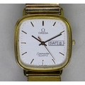 An Omega Seamaster gold plated and steel cased gentleman's wristwatch, circa 1985, model 1960284.1 /... 