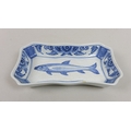 A 20th century Delft blue and white rectangular herring dish, with '893 Delft BE.D. 5-7' to base, 24... 