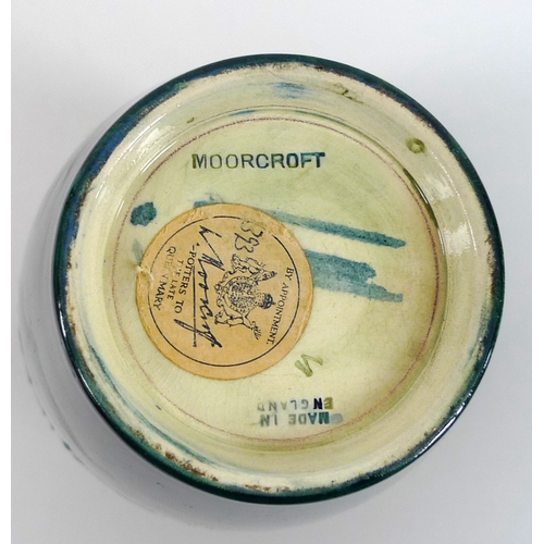 57 - A Moorcroft pottery vase, circa 1950s, of ovoid form decorated with the 'Orchid' pattern, bearing La... 