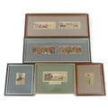 A group of seven Victorian and Edwardian Stevengraphs, comprising 'The Death of Nelson' and 'Welling... 