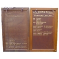 A pair of mid 20th century Payne School Honours boards, each with a roll call of student names datin... 