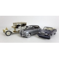 Three Franklin Mint precision models 1/24 scale Rolls Royce die-cast cars, comprising a 1911 Tourer,... 