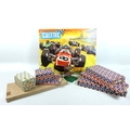 A vintage Scalextric racing set 12E and accessories, with original box including two racing cars, to... 