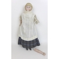 A late 19th century early Alt, Beck and Gottschalk German Bisque headed child doll, marked to the ba... 