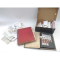 Two albums of British and international stamps, including a used Penny Black some used Penny Reds, A... 