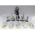 A group of figurines, including two Royal Doulton and ten Alexander figurines and plaques. (13)