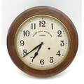 An Anglo Swiss Watch Company Admiral wall clock, with circular mahogany case, 41.5 by 10.5cm.