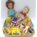 A group of 1960s and later dolls, including one by Rosebud, and six boxed model cars, including thre... 