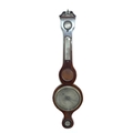 A Victorian mahogany wheel barometer, by J. Ortelli, Reading, with thermometer and hygrometer, a/f i... 