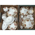 A Royal Albert part dinner service, decorated in the Old Country Roses pattern, together with other ... 
