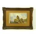British School (19th century): ruins with two figures in the foreground, inscribed verso 'J. Webb', ... 