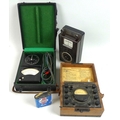 A group of three German WWII electrical meters and testers, comprising a Tavocord volt and current m... 