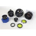 A group of Schneider boxed lenses and filters, including a Schneider-Kreuznach Symmar-S MC 5.6/210 C... 
