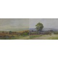 George Oyston (British, 1861-1937): a pair of landscape watercolours, signed and dated 1927, each 25... 