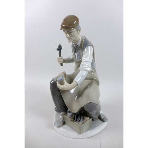 19 - Two Lladro figurines, modelled as a seated young lady reading 'My Poems', 5084, 8 by 16 by 23.5cm hi... 