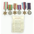 A group of six WWII medals for 365383 F/Sgt B.j. Carter RAF, a George VI RAF Long Service and Good C... 