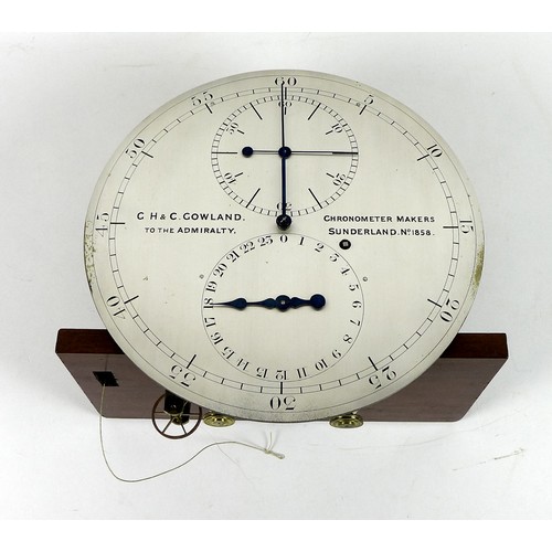 290 - A rare 19th century mahogany cased regulator clock, by G. H. & C. Gowland, Chronometer Makers To The... 