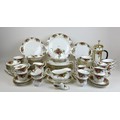 A Royal Albert part dinner, tea and coffee service, decorated in the Old Country Roses pattern, eigh... 