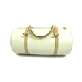 A Louis Vuitton Papillion 30 cylindrical handbag in beige, with embossed Louis Vuitton monograme thr... 