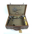 An early 20th century travelling dressing case with silver backed and mounted accoutrements, includi... 