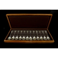 A collection of twelve John Pinches Royal Society for the Protection of Birds silver spoons, with ce... 