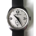 A Bell & Ross BR 123 automatic gentlemen's steel cased wristwatch, circular silver matte dial with b... 