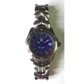 A Tag Heuer Professional 200m steel cased gentleman's wristwatch, blue circular dial with Arabic num... 