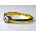 An 18ct gold and diamond solitaire ring, the brilliant cut diamond of 4.3mm diameter and approximate... 
