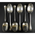 Six Victorian silver table spoons, John Round & Son Ltd, Sheffield 1897, largest 21cm long, 17.2toz.... 