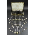 A collection of forty seven Danish silver teaspoons, includiing an early 20th century cased set of e... 