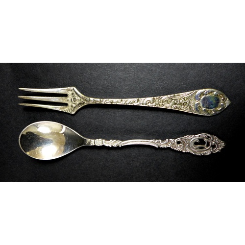 13 - A large collection of various Danish silver plated flatware, one hundred and five pieces, including ... 