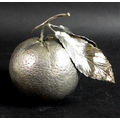 A contemporary Italian 925 silver sculpture by Mario Buccellati, modelled naturalistically as an ora... 