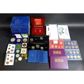 A collection of mostly GB coin and tokens, including completed sets of 'Great Britain-Sixpence', 'Gr... 