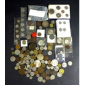 A collection of British and World coins, including five medieval silver hammered coins, a George VI ... 