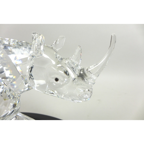 79 - A Swarovski Numbered Limited Edition figure of The Rhinoceros, numbered 07328/10000, this impressive... 