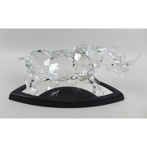 79 - A Swarovski Numbered Limited Edition figure of The Rhinoceros, numbered 07328/10000, this impressive... 