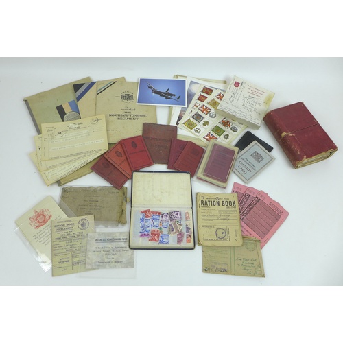 115 - A collection of assorted military related and other ephemera, including six late 19th century milita... 