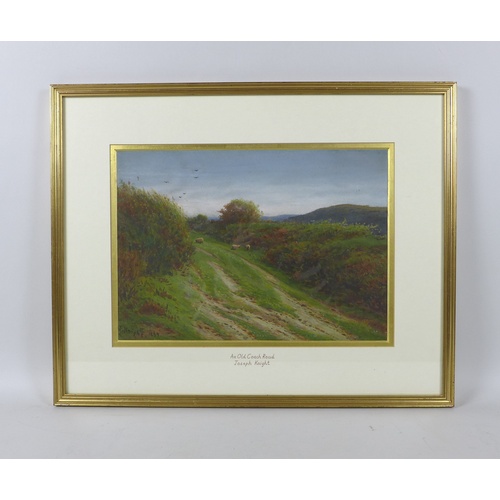 205 - Joseph Knight (British, 1837-1909): 'An Old Coach Road', signed lower left and dated 1899, titled be... 