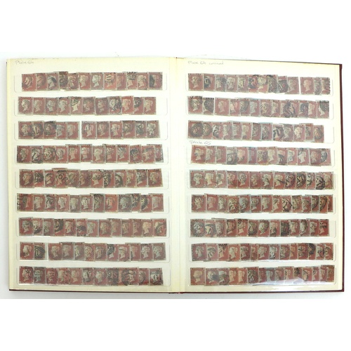 145 - A brown KEK album of approximately 1300 franked Victorian Penny Red stamps, imperforated and perfora... 