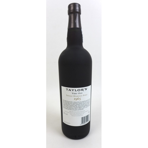 100 - A limited edition bottle of Taylor's 'Very Old Single Harvest 1965' port, with wooden presentation c... 