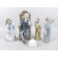 Four Lladro figurines, comprising 'The Judge' numbered 528 and signed upon its base a/f, 12.8 by 16 ... 