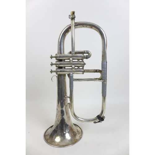 169 - A Boosey & Hawkes Ltd trumpet, with floral engraving, together with three additional mouth pieces an... 