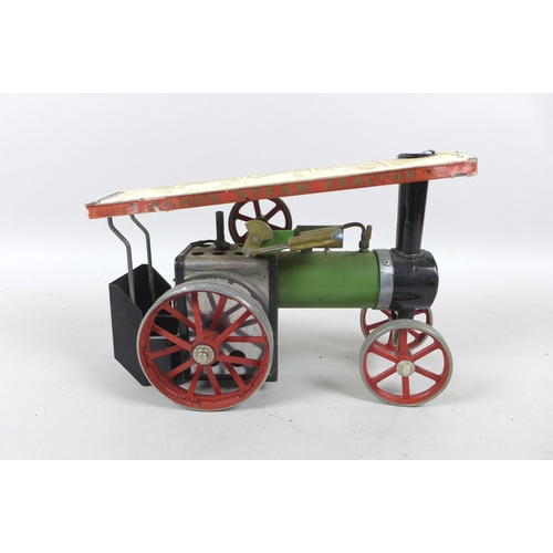 147 - A Mamod traction engine T.E.1 Steam Tractor, with original box and instructions, missing funnel, in ... 