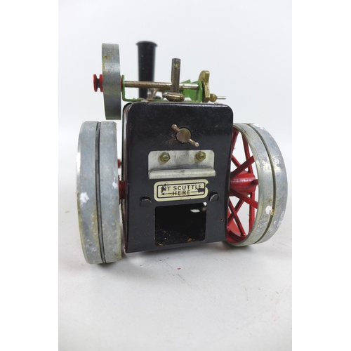 147 - A Mamod traction engine T.E.1 Steam Tractor, with original box and instructions, missing funnel, in ... 