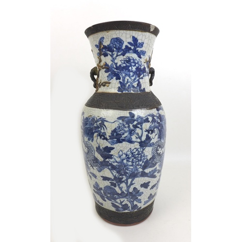 81 - A large Chinese crackle glaze vase, 20cm diameter, 46.5cm high, together with other collectables, oa... 