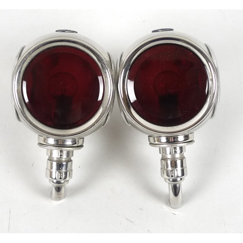 89 - A pair of Lucas King of the Road Tail Lamps, of 'divers helmet' form, in exceptional original condit... 