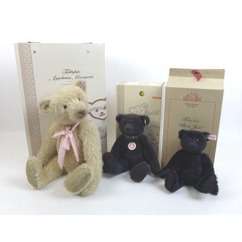 163 - Three limited edition Steiff teddy bears, comprising a 