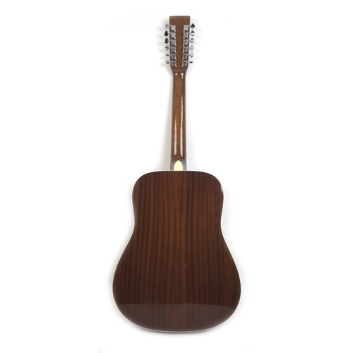 178 - A Vintage V400-12 string acoustic guitar, with rosewood fingerboard, spruce top, tortoise shell styl... 